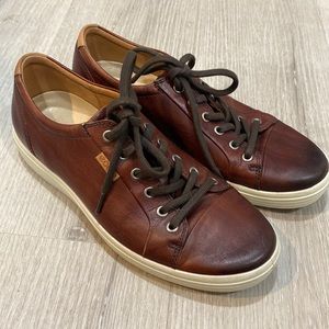 Ecco Men's Soft 7 Brown Leather Shoes (sz 41)